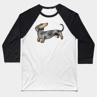 Dog - Smooth Haired Dachshund - Dapple Baseball T-Shirt